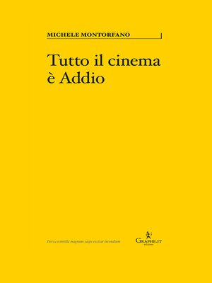 cover image of Tutto il cinema è Addio